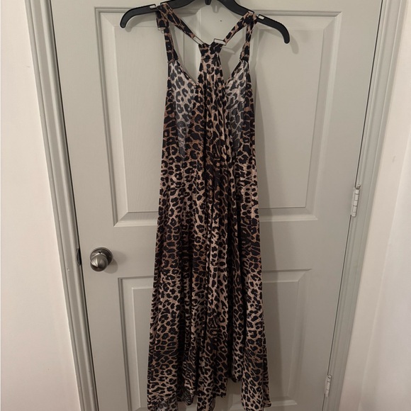 All Saints Leopard/Animal Print Sleeveless Maxi Dress size 10 - Picture 7 of 15